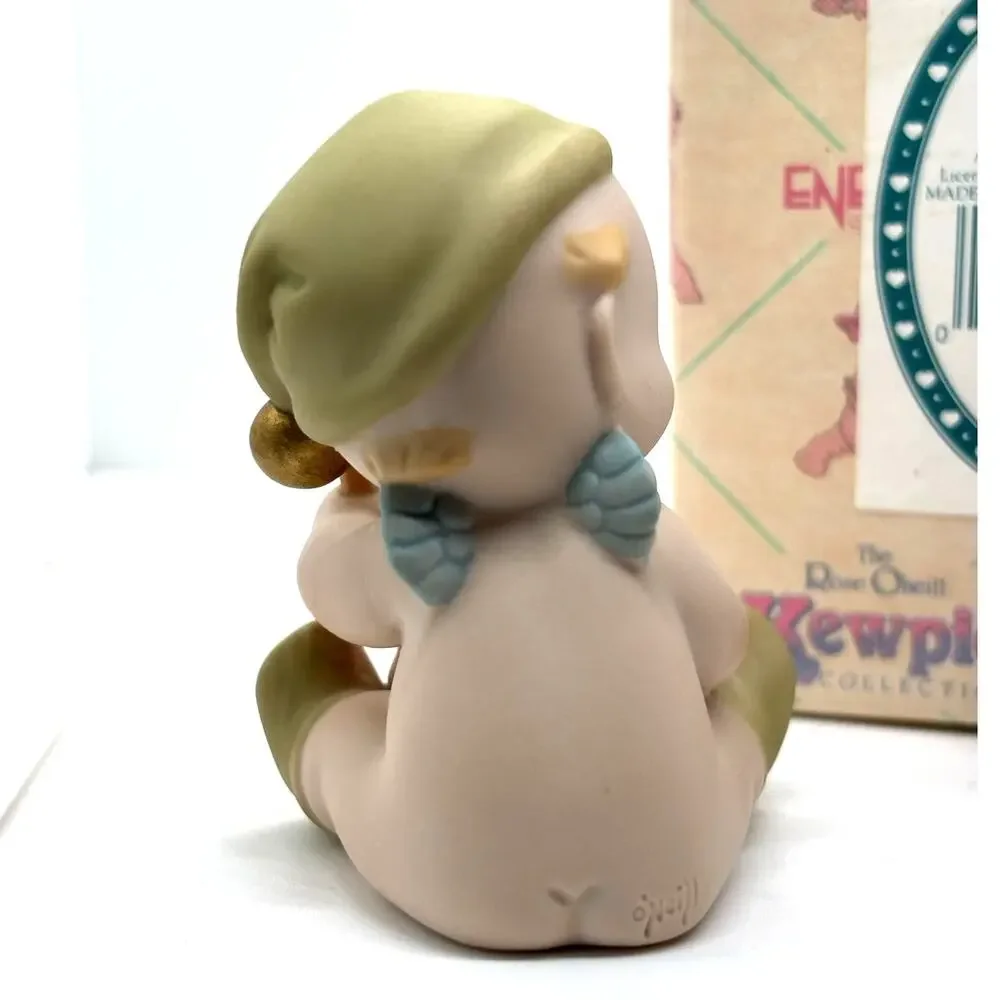 VTG 1994 Enesco, Rose O'Neill Porcelain Kewpie Doll Dressed as Elf Figure w/Box